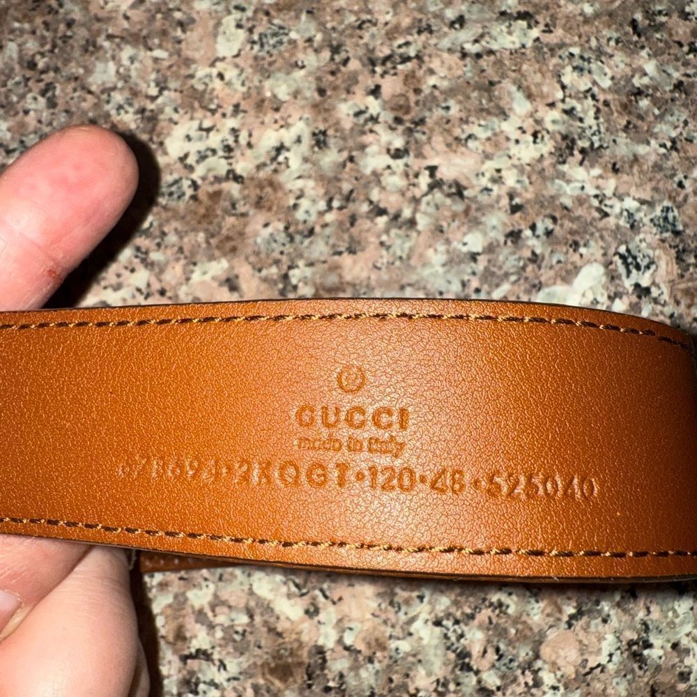 Brand new Gucci belt denim gg logo all over belt size 115 and 120 aval - Picture 7 of 7